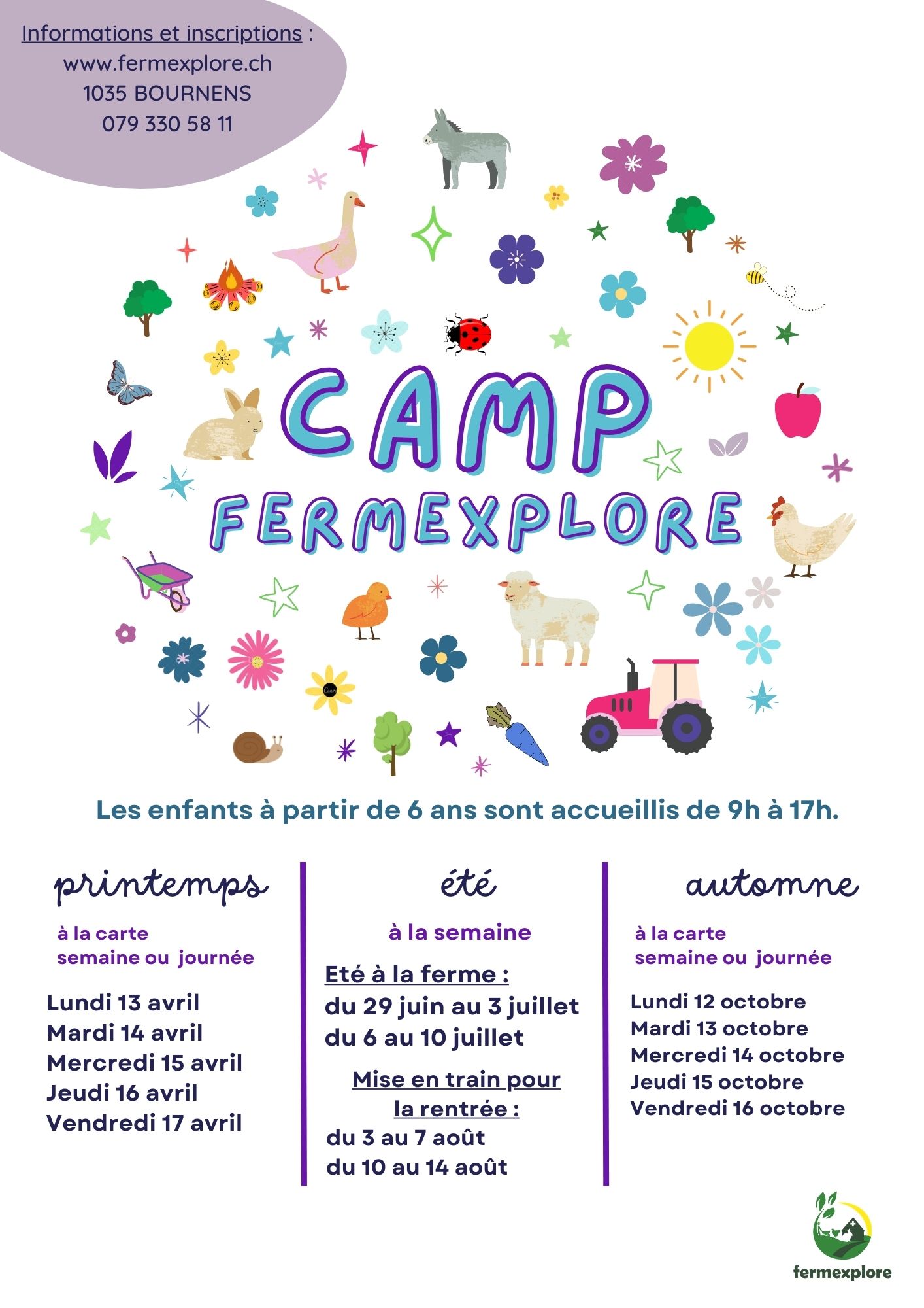 Affiche du camp de printemps 2025
